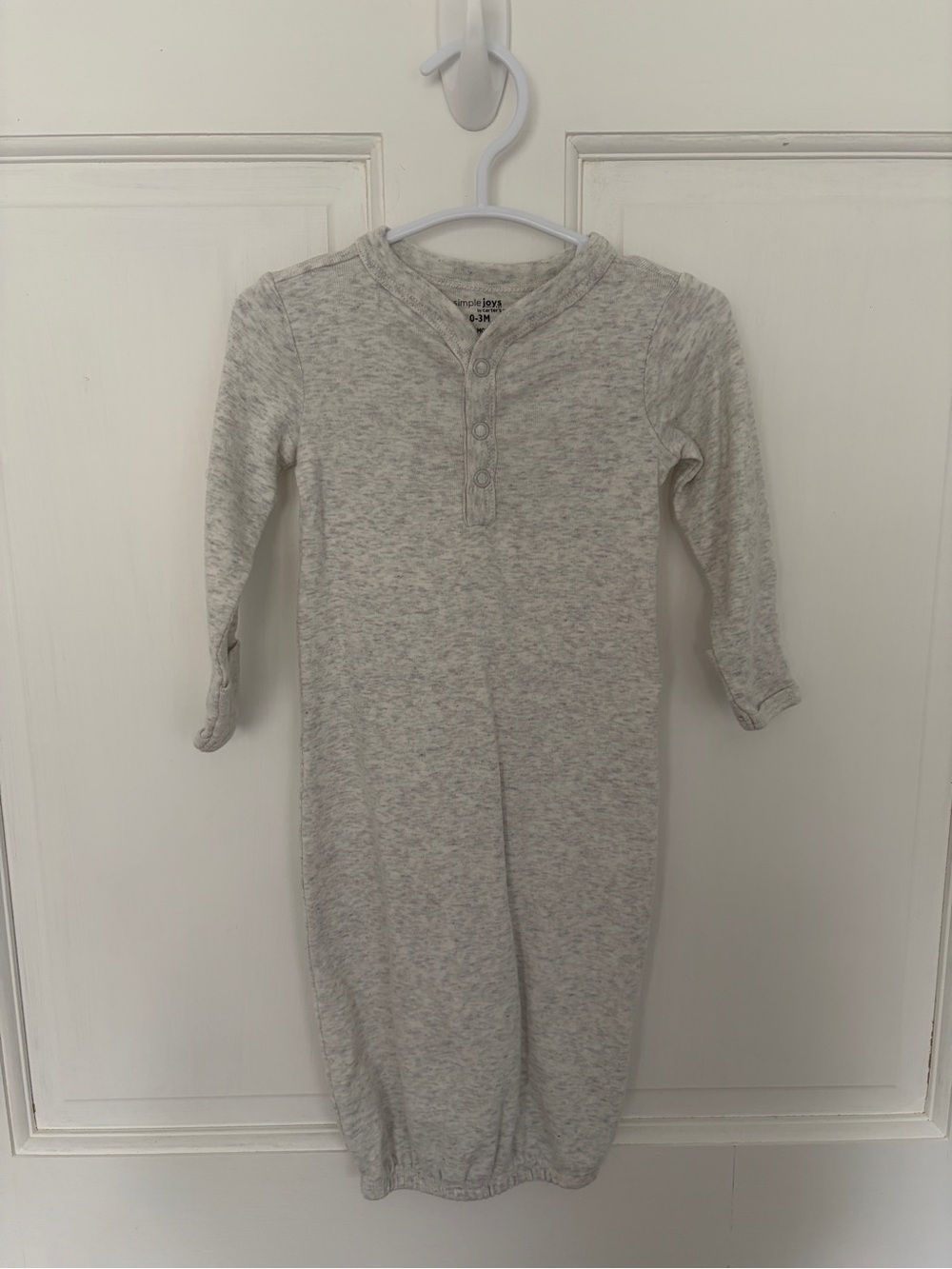 Carter’s Simple Joys Infant Gray Sleeper Gown 0-3 Months